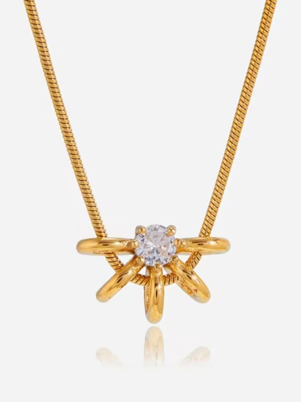 18K Gold Womens 2ct Diamond Pendant Necklace Ladies New 18 Karat Silver Jewelry